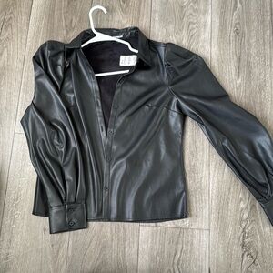 Black Faux Leather Jacket